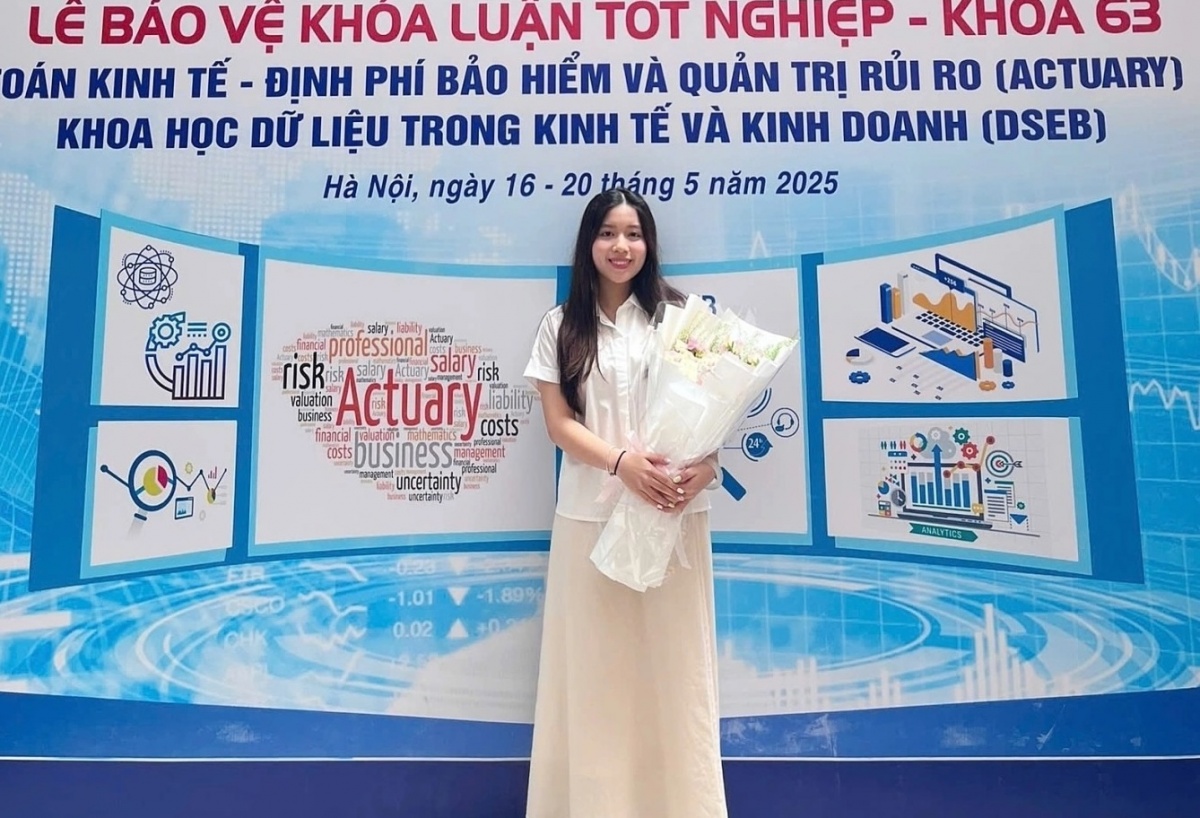 Nữ sinh 2003 ở Hà Nội ‘viết lịch sử’ mới cho ĐH Kinh tế Quốc dân: Thành tích không tưởng, tuyên bố mong muốn về việc làm cao quý