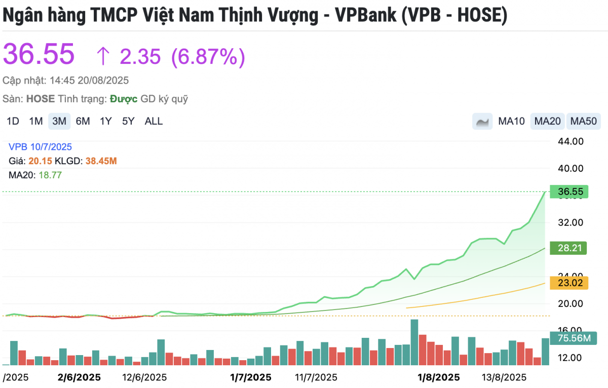Hai ‘ái nữ’ Phó Chủ tịch VPBank dự chi hơn 1.400 tỷ đồng gom 40 triệu cổ phiếu VPB