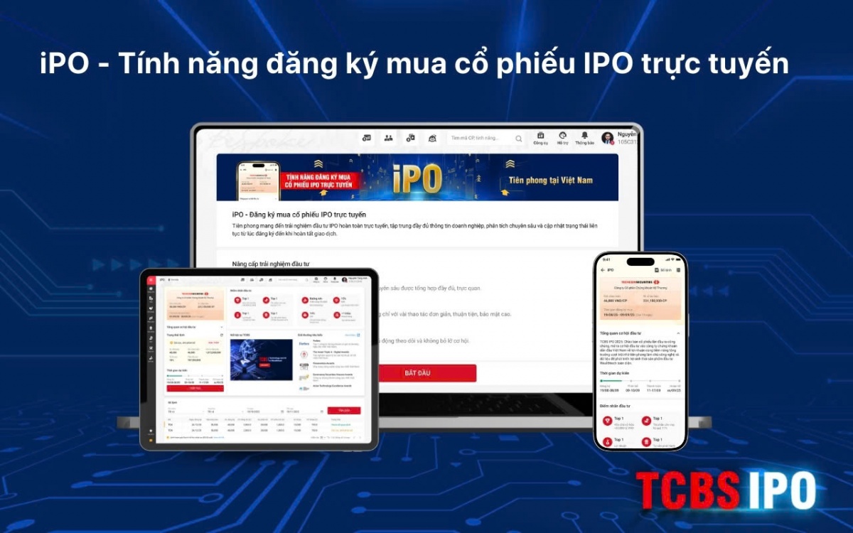 Chỉ 1 phút để đăng ký mua trực tuyến cổ phiếu IPO TCBS