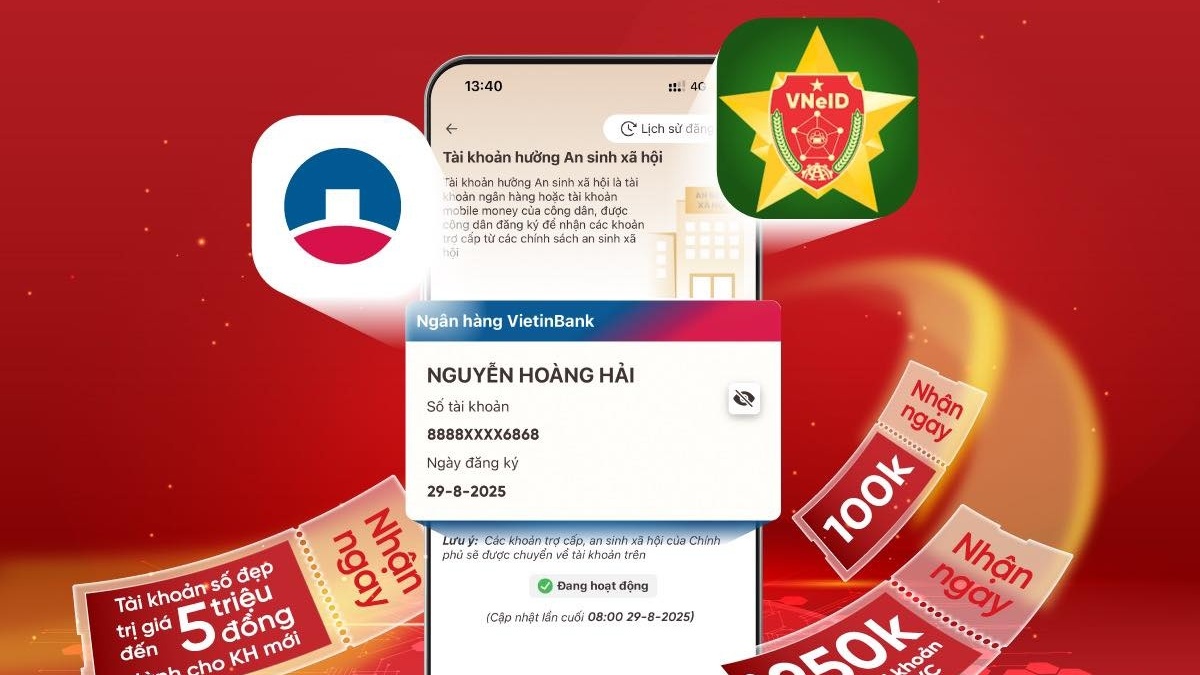 VietinBank, BIDV, HDBank, ACB… đua nhau tặng quà khi liên kết VNeID, cơ hội nhận 1 chỉ vàng SJC