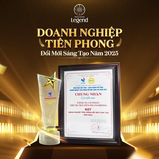 Trung Nguyên Legend của ông Đặng Lê Nguyên Vũ được tôn vinh tại giải thưởng đổi mới sáng tạo