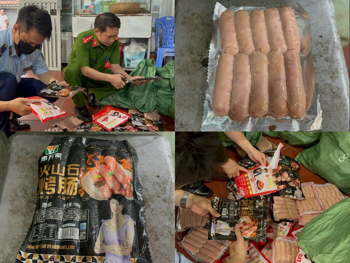Gần 1 tấn xúc xích, lạp xưởng nướng đá ‘trôi nổi’ tại Hà Nội bị chặn đứng trước thềm Tết Trung thu