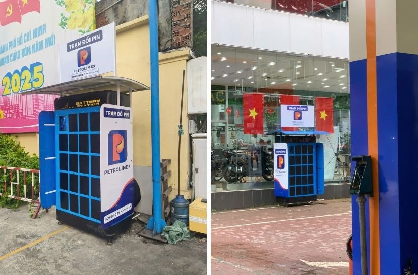 Trạm đổi pin Petrolimex bắt đầu có mặt tại các cây xăng: Chỉ 2 phút, nhiều hãng xe có thể dùng chung