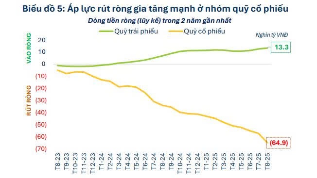 Các quỹ cổ phiếu rút ròng 65.000 tỷ đồng dù thắng lớn trên TTCK Việt Nam