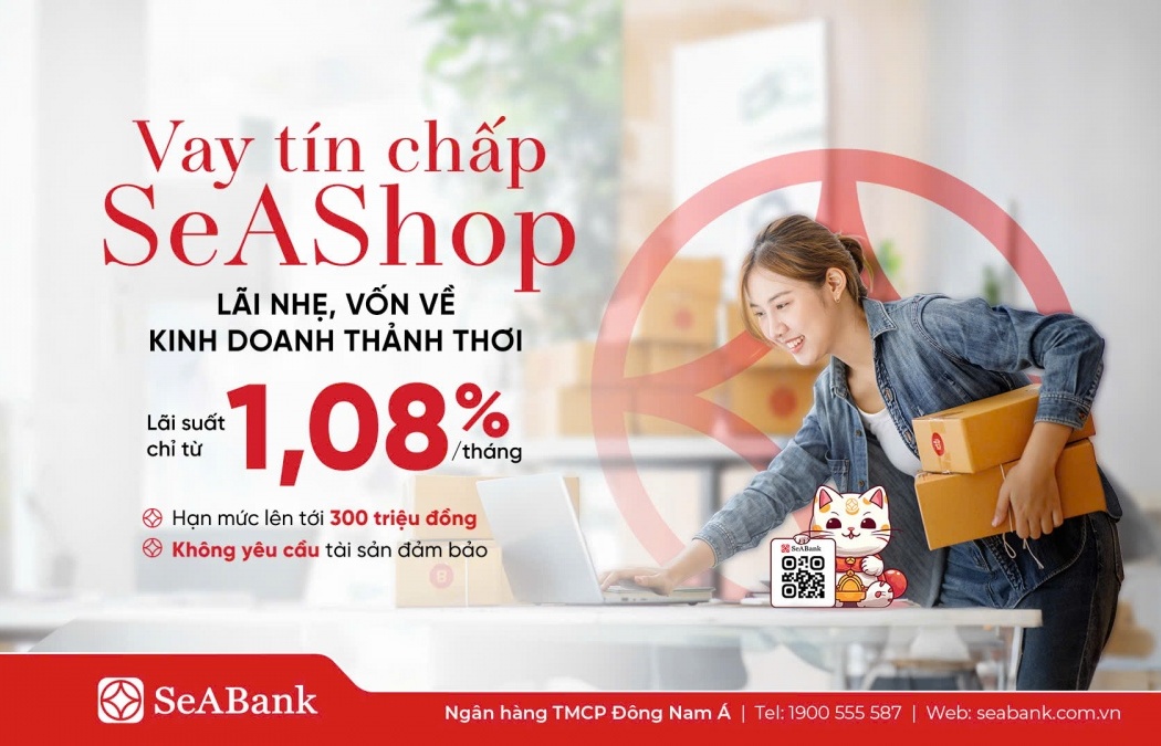 SeABank ra mắt gói vay tín chấp SeAShop: Giải pháp vốn cho hộ kinh doanh