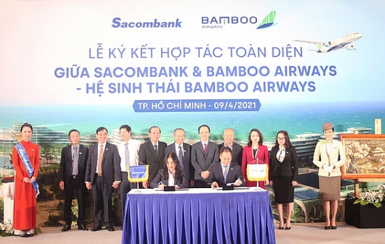 Chủ tịch Sacombank tại lễ ký hợp tác toàn diện với Bamboo Airways: ‘Hai thương hiệu, triệu giá trị’